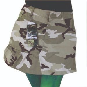 Camo Ruffle Mini skirt Metro Line Regal Wear